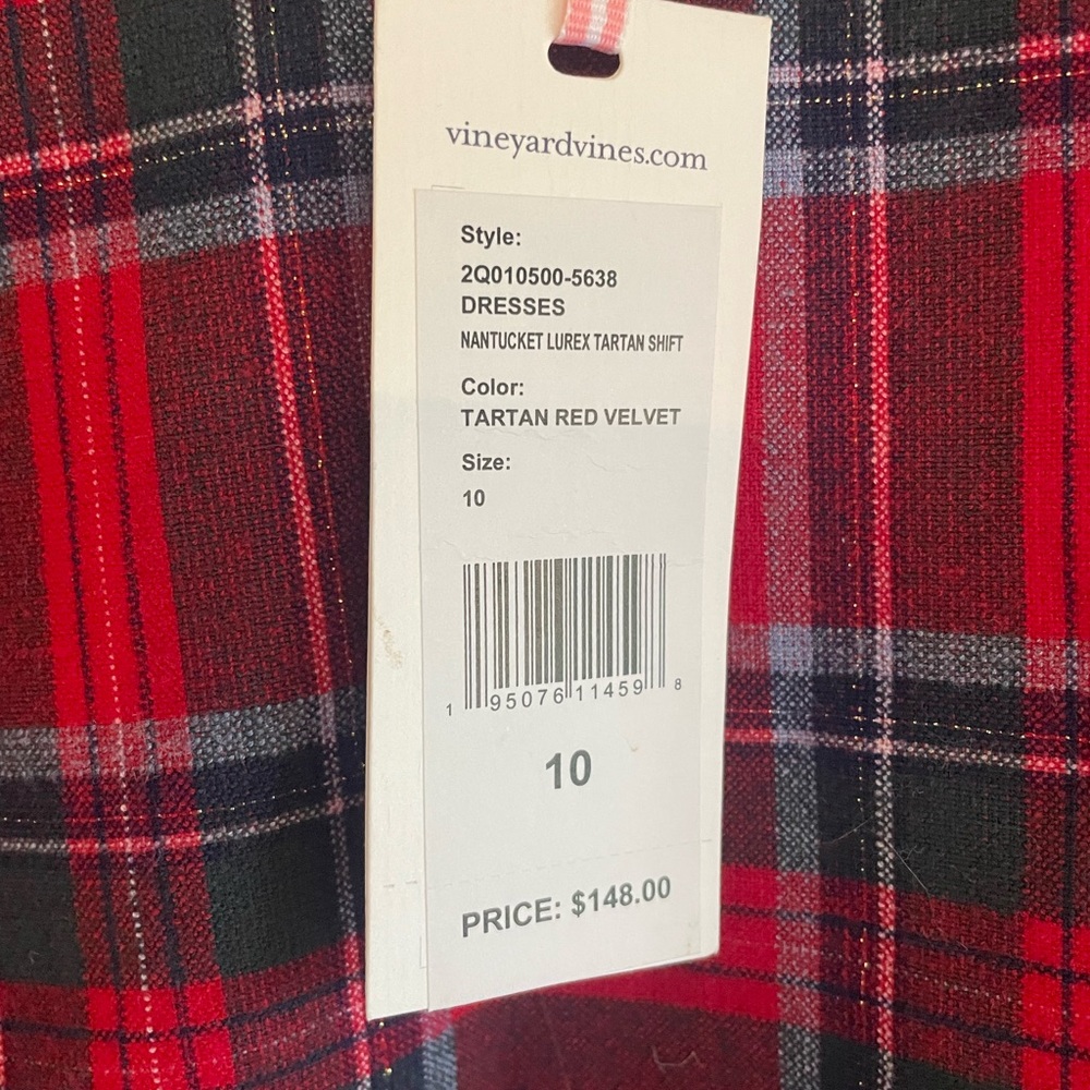 Vineyard vines size 10 tartan dress